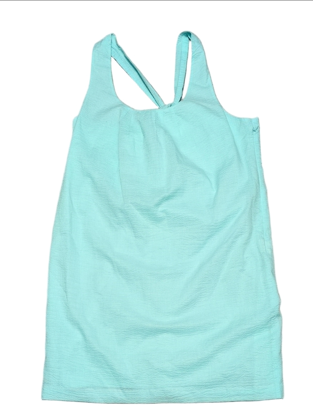 J. Crew Aqua Blue Shift Summer Dress Size 12